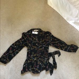 wrap shirt with peplum shape